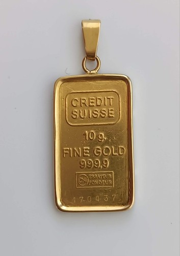 Vintage pendentif lingot or - lingot, d'or